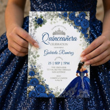 Königblaue Quinceañera Silber Schmetterlinge