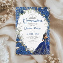 Königblaue Quinceañera Silber Schmetterlinge