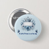 Königblauer Kleiner Prinz ist auf dem Weg Knopf Button (Vorne & Hinten)