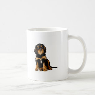Königcharles Spaniel-Schwarzes u. TAN Kaffeetasse