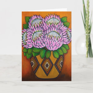 Könige der Cape Protea Blume Grußkarte Karte