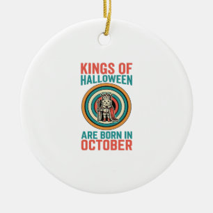 Könige des Halloween-Oktober-Geburtstags-Vintage-S Keramik Ornament