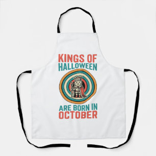 Könige des Halloween-Oktober-Geburtstags-Vintage-S Schürze