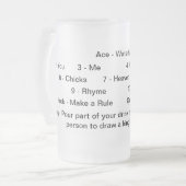 Könige Drinking Game Mug Mattglas Bierglas (Vorderseite Links)