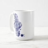 Könige gehören zu den Anzügen eines Kartendecks. Kaffeetasse (Vorderseite Links)