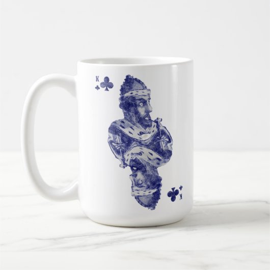 Könige gehören zu den Anzügen eines Kartendecks. Kaffeetasse (Links)