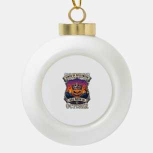 Könige Halloween Werden Im Oktober Krone Kürbis Fl Keramik Kugel-Ornament