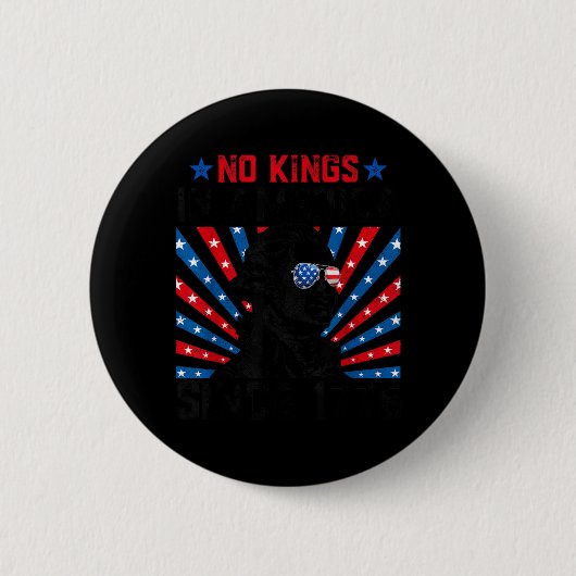 Könige in Amerika seit 1776 bedrängte USA-Flagge Button (Vorderseite)