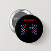 Könige in Amerika seit 1776 bedrängte USA-Flagge Button (Vorne & Hinten)
