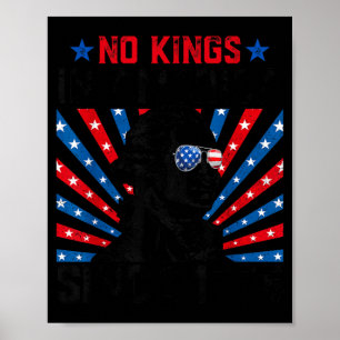 Könige in Amerika seit 1776 bedrängte USA-Flagge Poster
