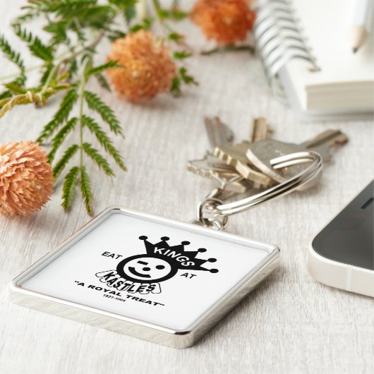 Könige Kastle Hamburgers, Chicago, IL Schlüsselanhänger (Seite)