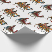 Könige reisen, um das Baby Jesus Wrapping Paper zu Geschenkpapier (Ecke)