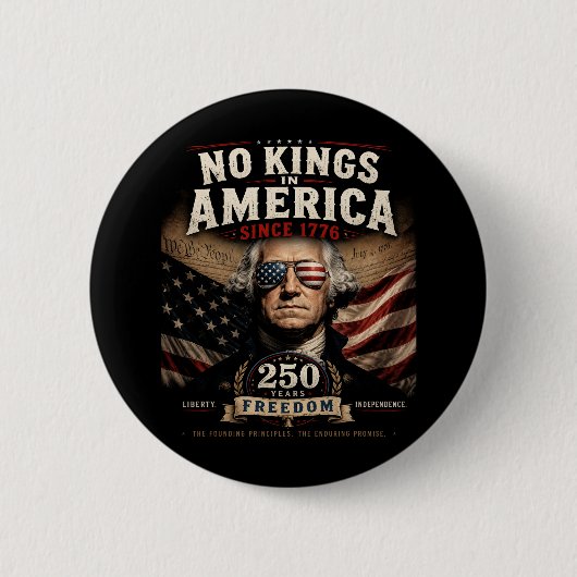 Könige seit 1776 ablehnen 4. Juli Button (Vorderseite)