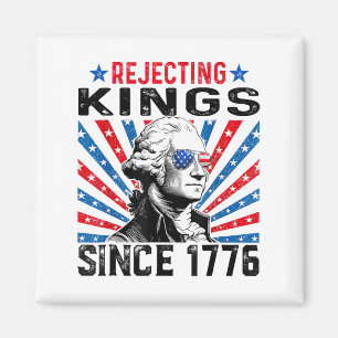 Könige seit 1776 ablehnen, bedrängte USA-Flagge Vi Magnet