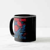 Könige seit 1776 ablehnen Blume Anti Autoritär Tasse (Vorderseite Links)