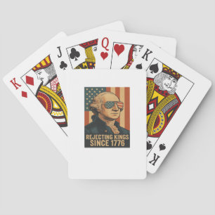 Könige seit 1776 ablehnen Klassische Vintage-Grafi Spielkarten
