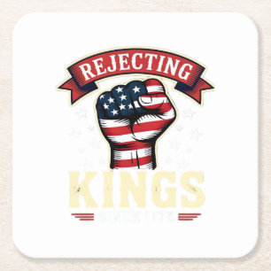 Könige seit 1776 ablehnen Patriotischer Amerikanis Rechteckiger Pappuntersetzer