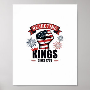 Könige seit 1776 ablehnen Patriotisches Ästhetik Poster
