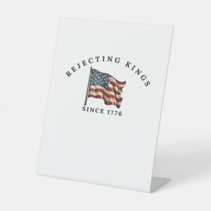 Könige seit 1776 Amerika ablehnen Sockelschild