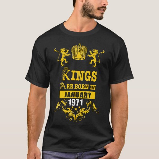 Könige sind geboren im Januar 1971 Essenzielles Ge T-Shirt (Vorderseite)