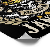 Könige sind im Januar T Shirt Geboren Poster (Ecke)