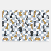 Könige und Königin Schach Schachmeisterspiel Geschenkpapier Set (Vorderseite)