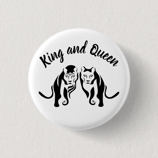 Könige und Königinnen Schwarzer Löwe und Löwen Button (Vorderseite)