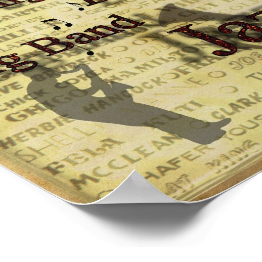 Könige von Swing Bebop Big Band Jazz Poster Print (Ecke)