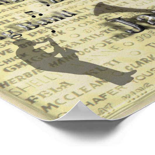 Könige von Swing Bebop Big Band Jazz Poster Print (Ecke)