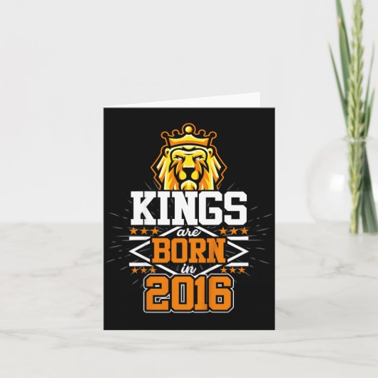 Könige werden 2016 Löwe Bday-Geschenke 6. Karte (Vorderseite)