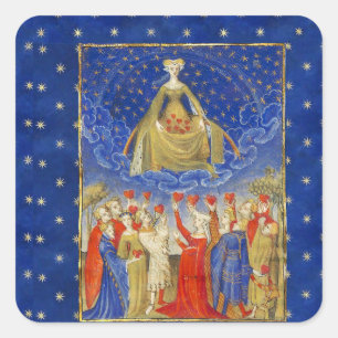 KÖNIGEN VON HÖREN IM STARRY NIGHT Valentinstag Quadratischer Aufkleber