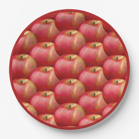 KÖNIGER ROTER APPLE PAPPTELLER (Vorderseite)