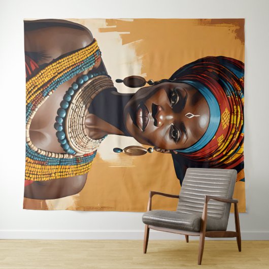 Königin 1 wandteppich (Beispiel (Horizontal))