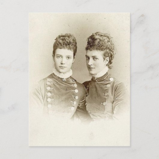 Königin Alexandra von England & Schwester Empress Postkarte (Vorderseite)