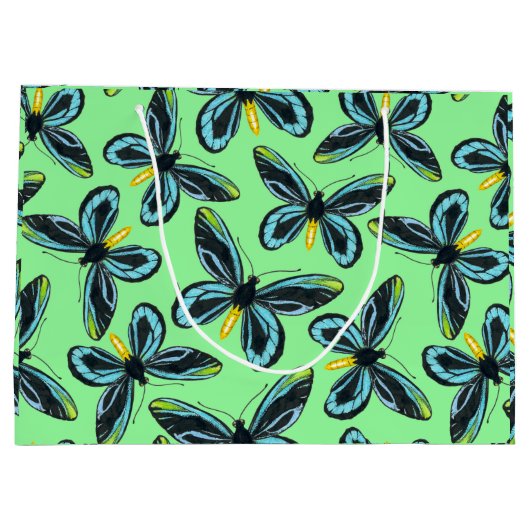 Königin Alexandras Vogelschmetterlingsmuster Große Geschenktüte (Rückseite)