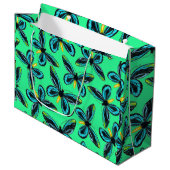 Königin Alexandras Vogelschmetterlingsmuster Große Geschenktüte (Vorderseite Schrägansicht)