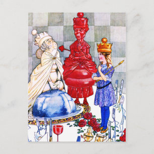 Königin Alice, die Rote Königin und die Weiße Köni Postkarte