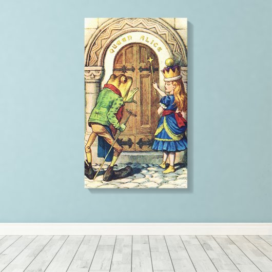 Königin Alice durch das Blickfeld Leinwanddruck (Insitu (Holzboden))