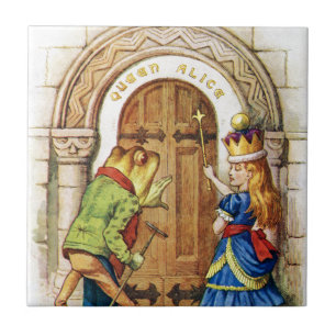 Königin Alice und der Frosch im Wunderland Fliese