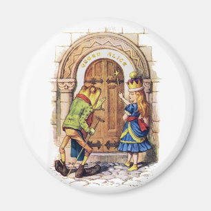 KÖNIGIN ALICE UND DER FROSCH VOR DEM BURGTOR MAGNET