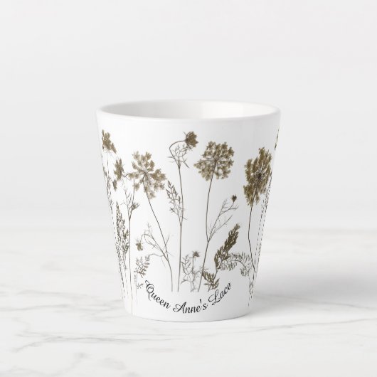 Königin Anne auf einer kleinen Latte-Tasse Milchtasse (Vorderseite)