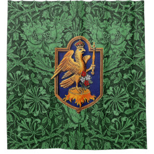 Königin Anne Boleyn Royal Falcon Abzeichen Duschvorhang