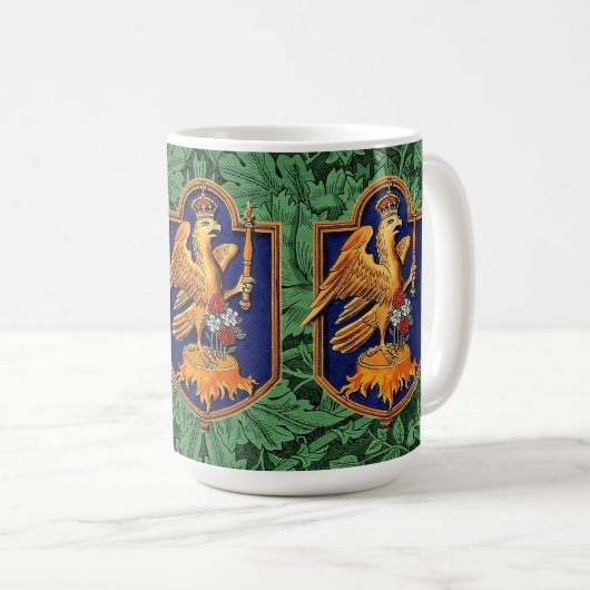 Königin Anne Boleyn Royal Falcon Abzeichen Kaffeetasse (VorderseiteRechts)