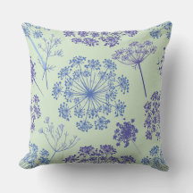Königin-Annes-Lace-Botanik-Blumen-Kissen