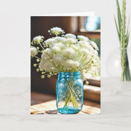 Königin Anne's Lace Bouquet Geburtstag Karte