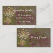 Königin Anne's Lace Business Card Visitenkarte (Vorne/Hinten)