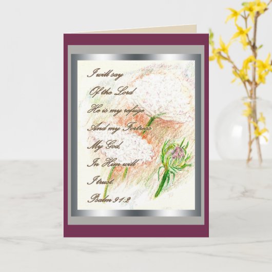 Königin Anne's Lace Karte (Gelbe Blume)