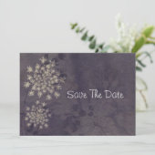 Königin Anne's Lace Lila Save the Date (Stehend Vorderseite)