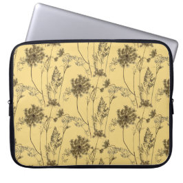 Königin Anne's Lace on a Laptop Sleeve (Gelb)