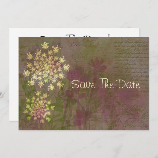Königin Anne's Lace Save the Date (Vorne/Hinten)